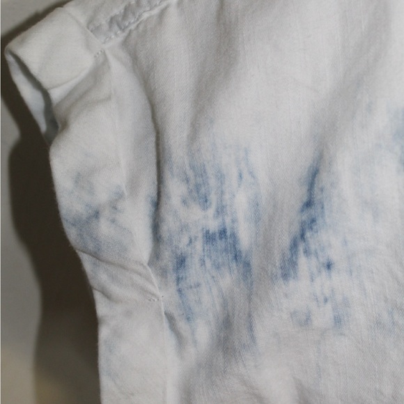 ⛄️Rock And Republic Studded Blue & White Tie-Dye Loose Buttoned Shirt Size Large - Picture 13 of 16